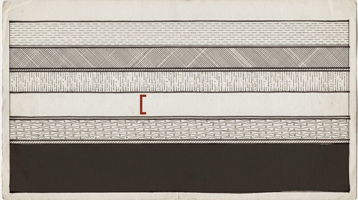Architectural blueprint of a cognitive system with one conspicuously blank layer — the Knowledge layer absent from an otherwise intact diagram