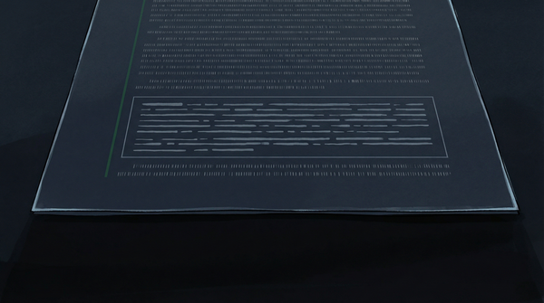 A courtroom and a Pentagon seal amid circuit-board architecture, representing executive power meeting AI governance litigation.
